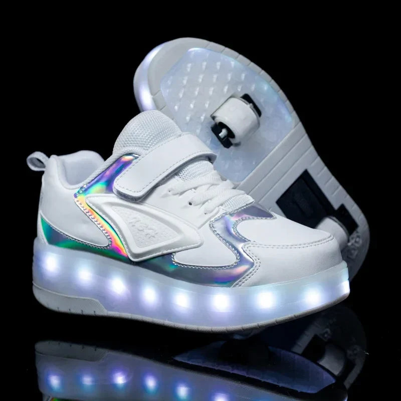 LED Roller Skates for Kids with Lights and Adjustable Wheels | Sansoti