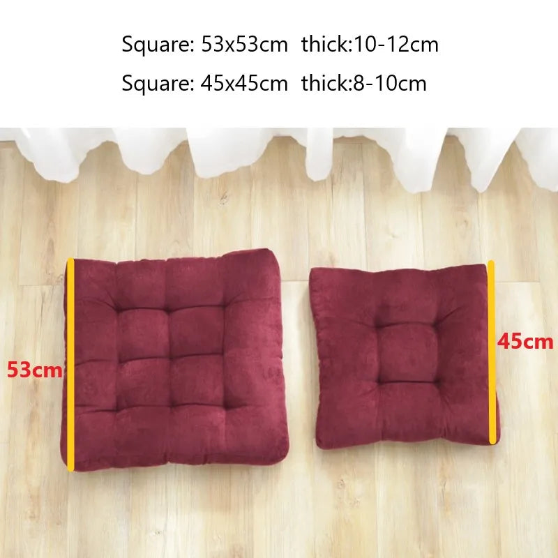Quilted Square Seat Cushion Polyester Yoga Meditation Floor Balcony Relaxation Comfort 45cm 53cm Home | Sansoti