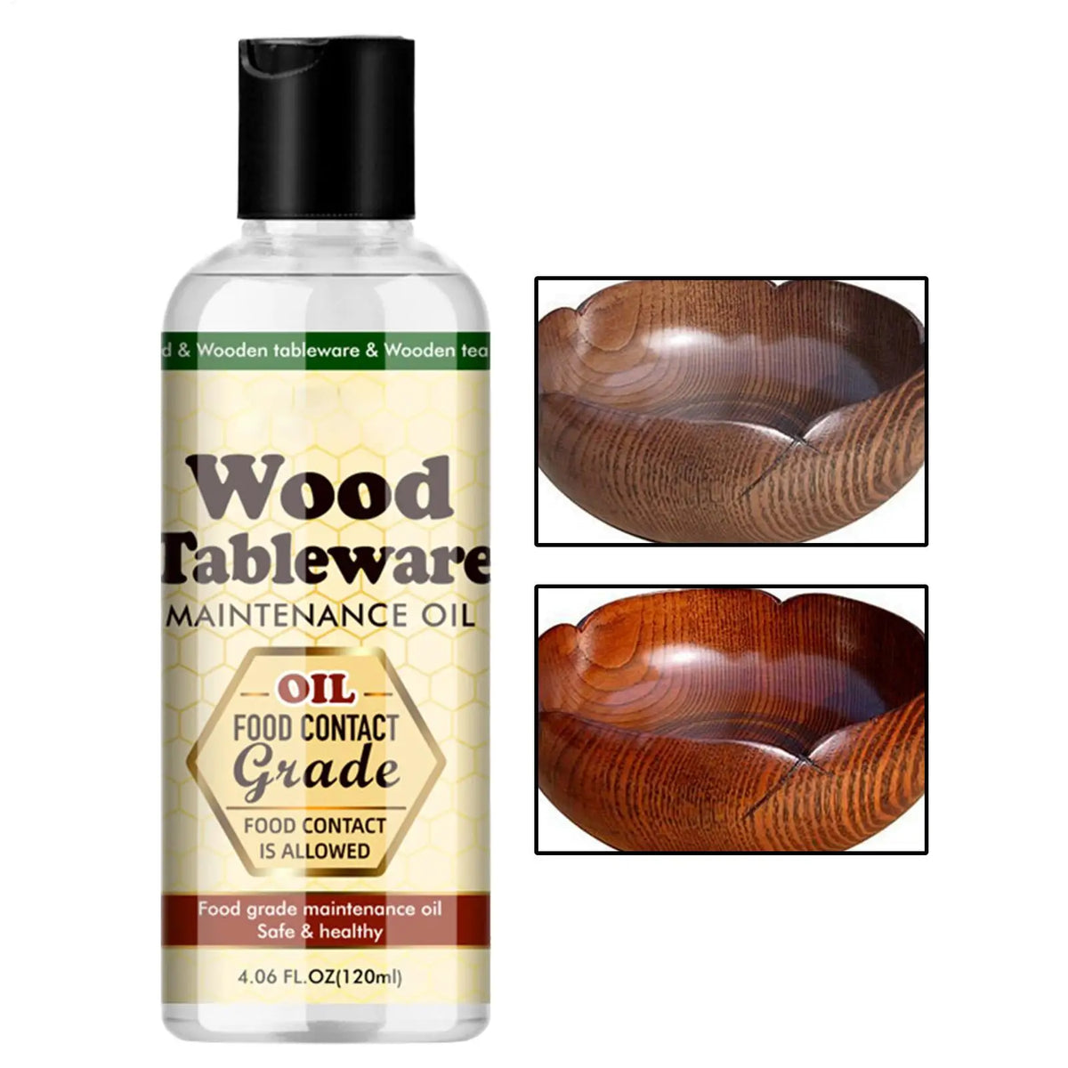 Voedingsolie voor Houten Snijplanken 120ml Onderhoudsolie Natuurlijke Houtbescherming Keukengereedschap | Sansoti
