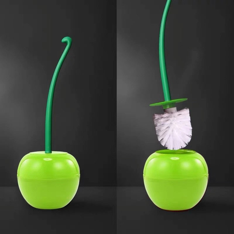 Design-Toilettenbürste mit Halter in Kirschform – Modernes Badezimmeraccessoire | Sansoti