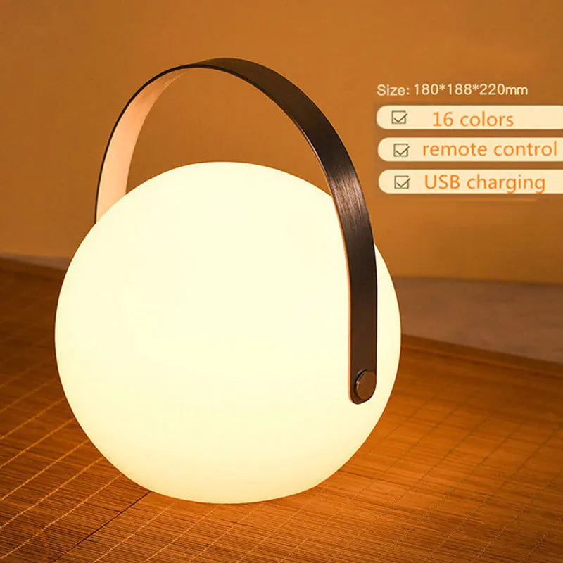 Wireless Outdoor Lamp Rechargeable with Remote Control | 8 Colors Dimmable for Garden and Terrace | Sansoti