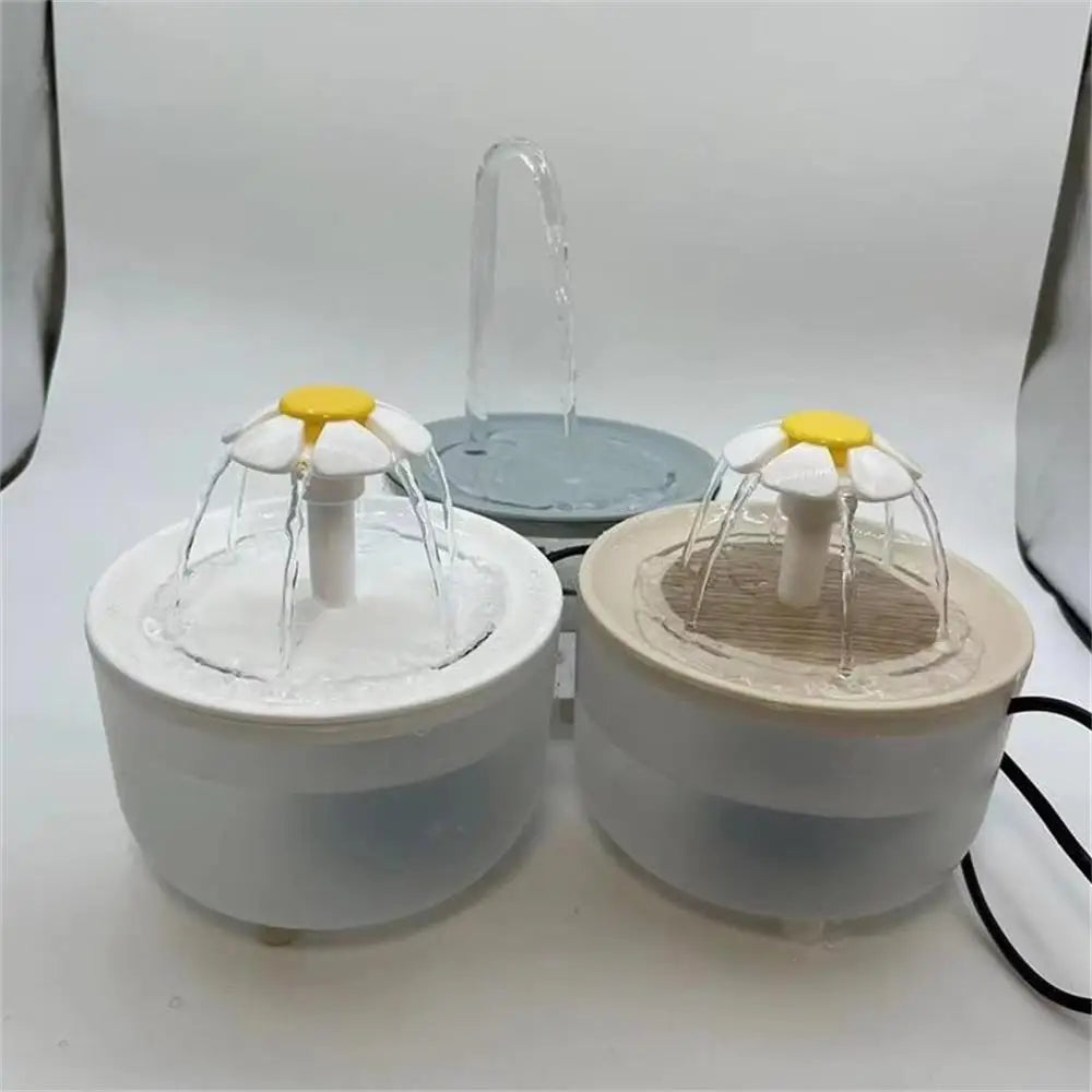 Elektrischer Katzenbrunnen 1,2L mit leiser Wasserpumpe, USB-aufladbar, mit Filter, Wassernapf für Haustiere | Sansoti