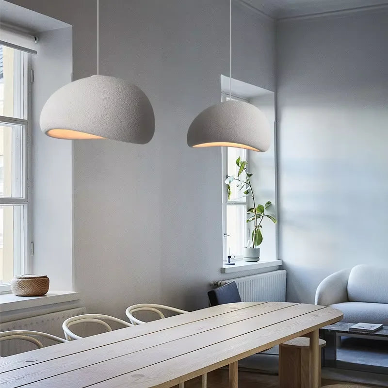 Minimalist Pendant Lamp with Stone Texture – Modern Lighting in Scandinavian Style | Sansoti