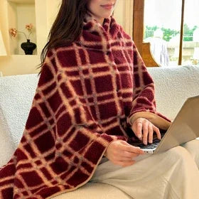 Plaid réversible à carreaux en polyester aspect cachemire, couverture douce pour canapé, lit, voyages, écharpe, automne, hiver, maison | Sansoti
