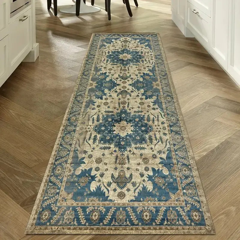 Wasbare Vintage Loper met Antislip Velours Diverse Afmetingen voor Gang Keuken Woonkamer en Hal Scandinavisch | Sansoti