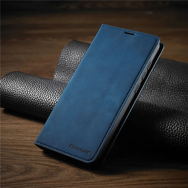 Magnetic iPhone Case with Leather Flip Cover, Wallet Protection, Coin Purse, Card Holder, and Stand Function | Sansoti