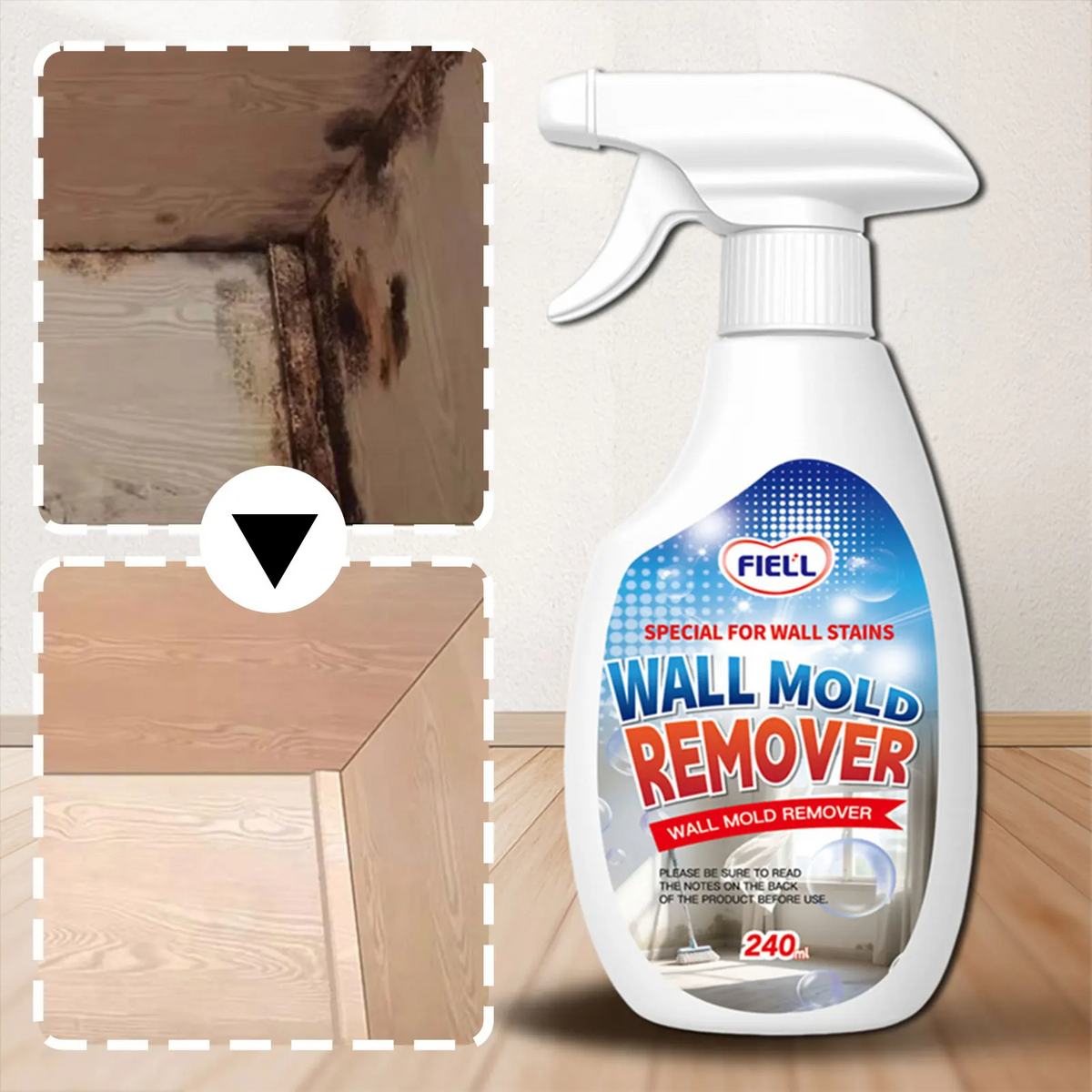 Mold Remover Spray 240ml Deep-Cleaning for Bathrooms, Tiles, Walls and Damp Areas Anti-Mold Grout Cleaner | Sansoti