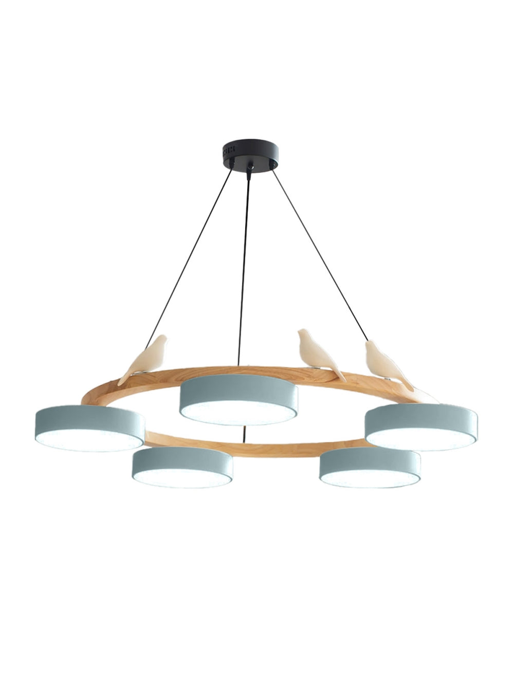 Decorative Bird Chandelier with Colored Circles for Dining Room and Living Room | Sansoti