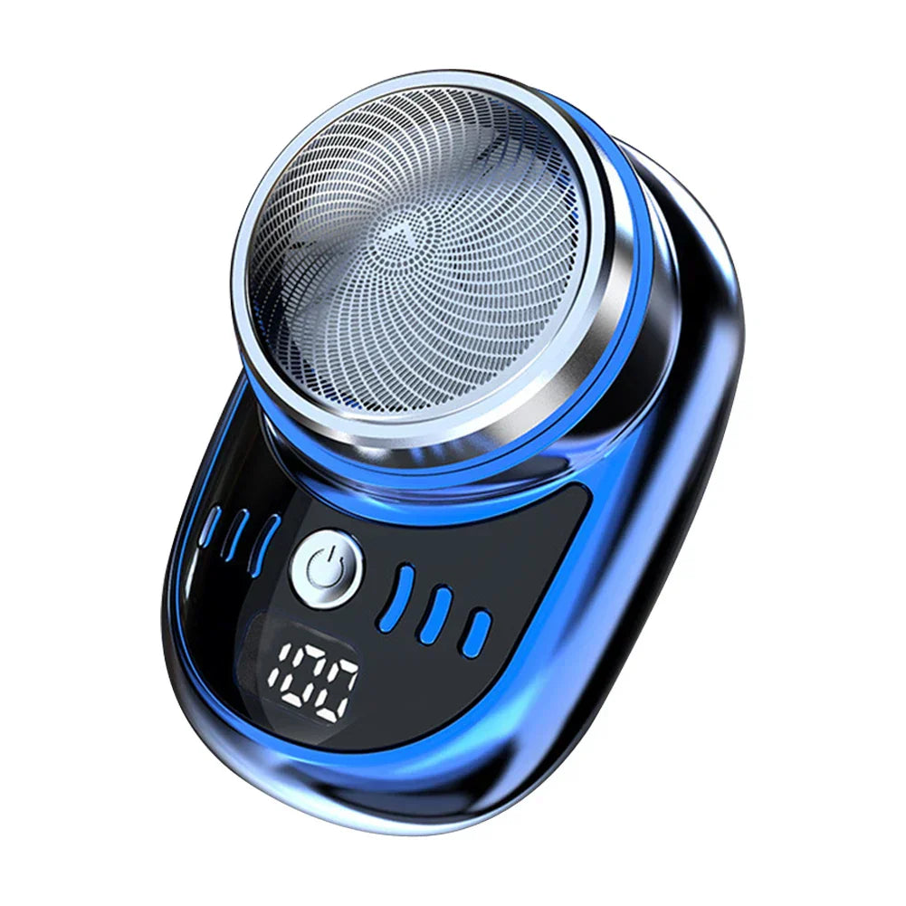 Rasoir rechargeable compact USB mini sans fil avec affichage digital, lame amovible pour voyages hommes | Sansoti