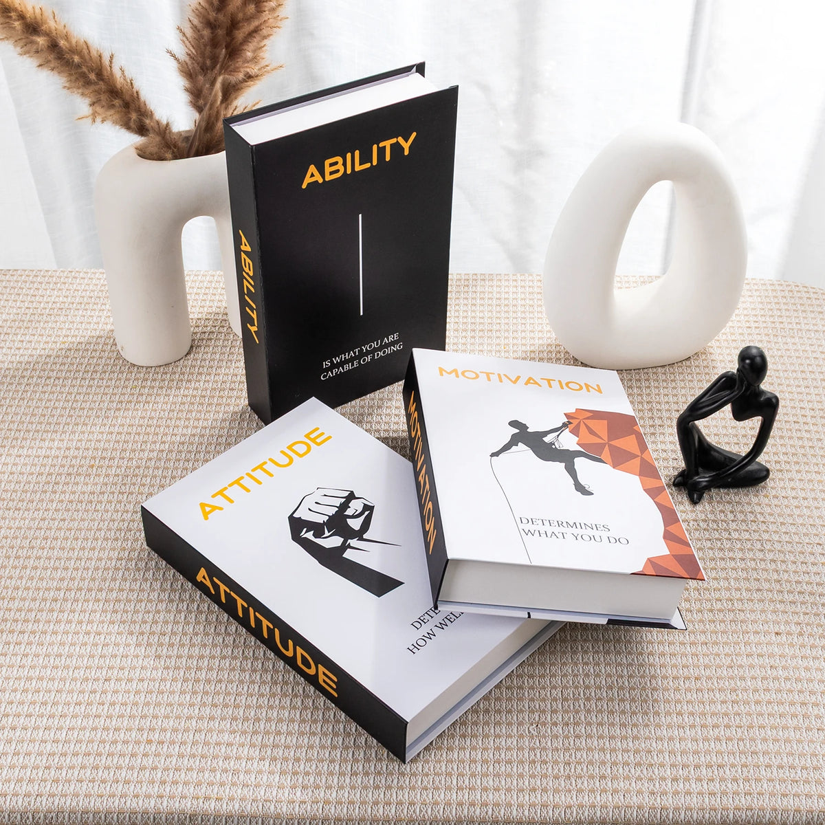 Couchtisch Dekoration Bücher Set 3 Stück Klappbares Design Kaffeetisch Styling | Sansoti