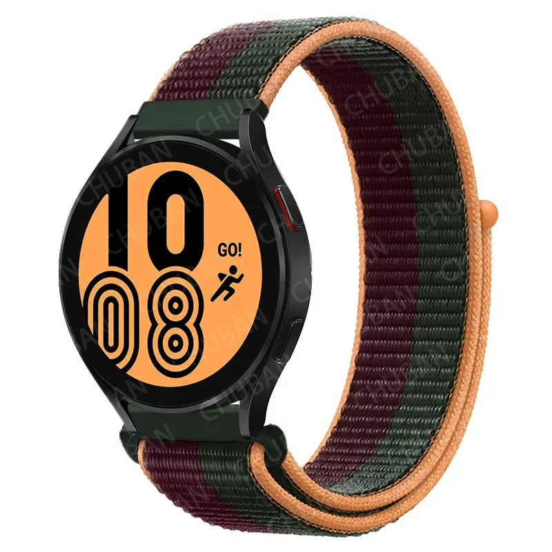 Nylon Sport Strap for Smartwatch 20mm 22mm Breathable Lightweight Loop Wristband Adjustable Training Fitness | Sansoti