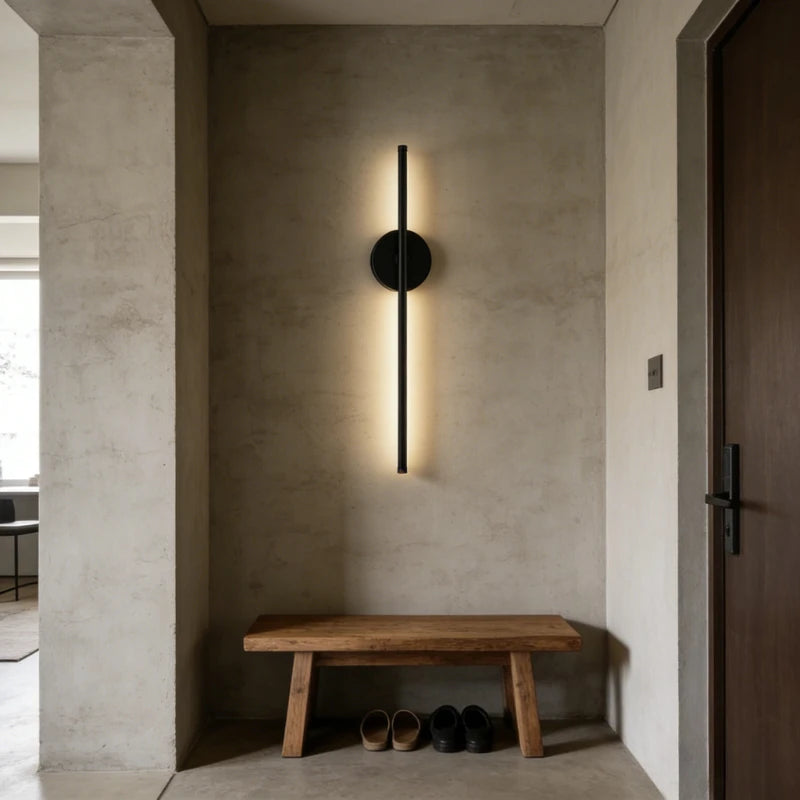 Applique murale magnétique sans fil noir et doré, rechargeable, LED, éclairage d’accent et d’ambiance pour intérieur, chambre et couloir | Sansoti