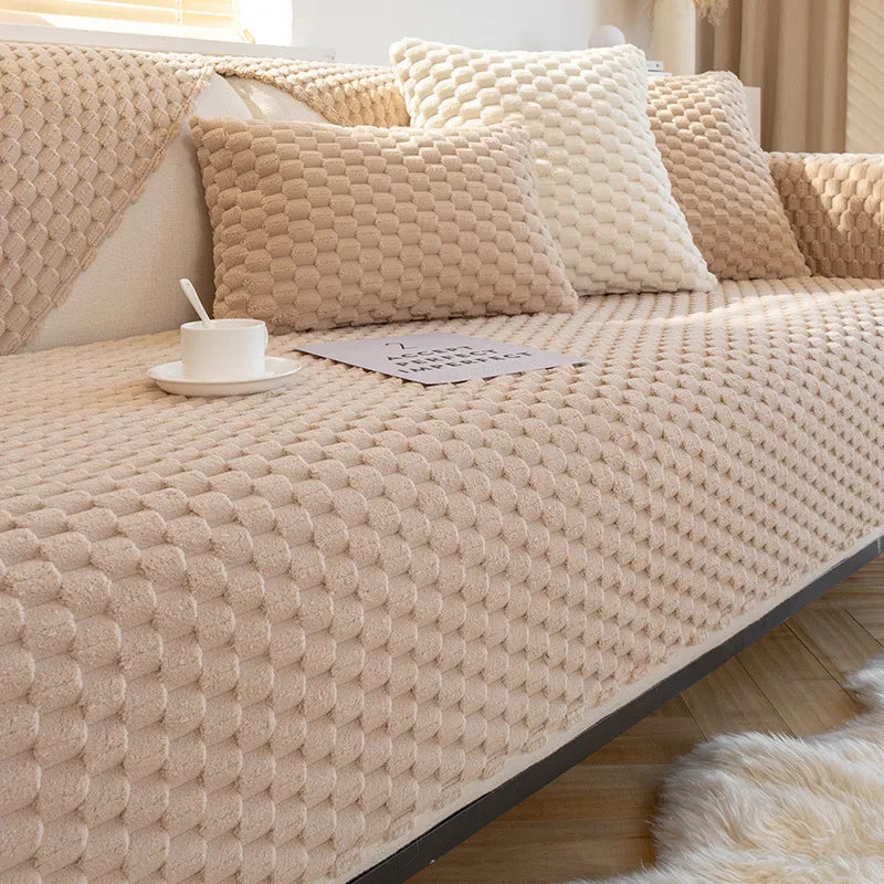 Velvety Soft Throw with Non-Slip – Luxury Comfort for Sofa & Bed in Various Colors | Sansoti