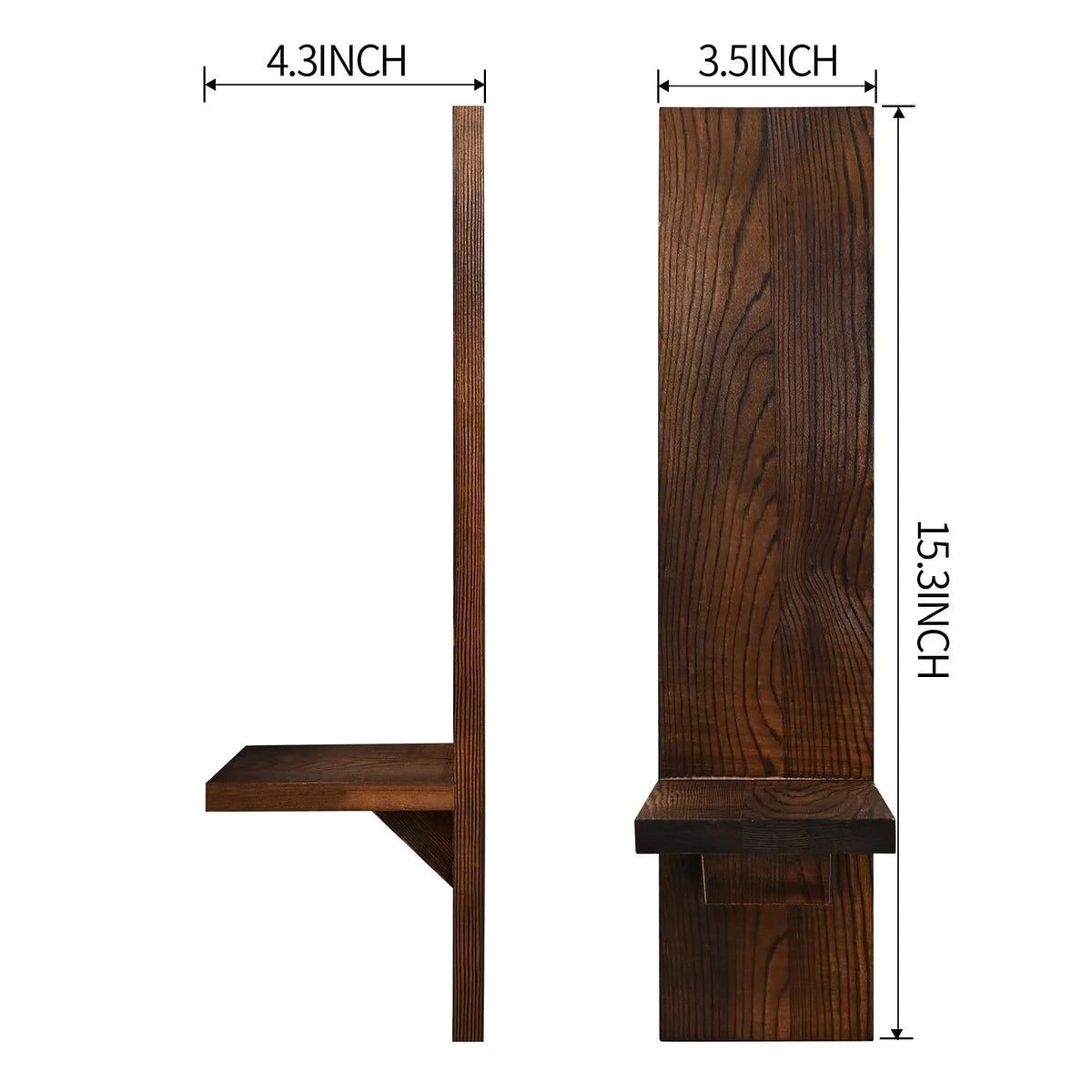 Japandi Wandkerzenhalter Holz Rustikal Set 2 Stück Wandmontage Kerzenhalter Wohnzimmer Schlafzimmer Vintage Wanddekoration Säulenkerzenhalter | Sansoti