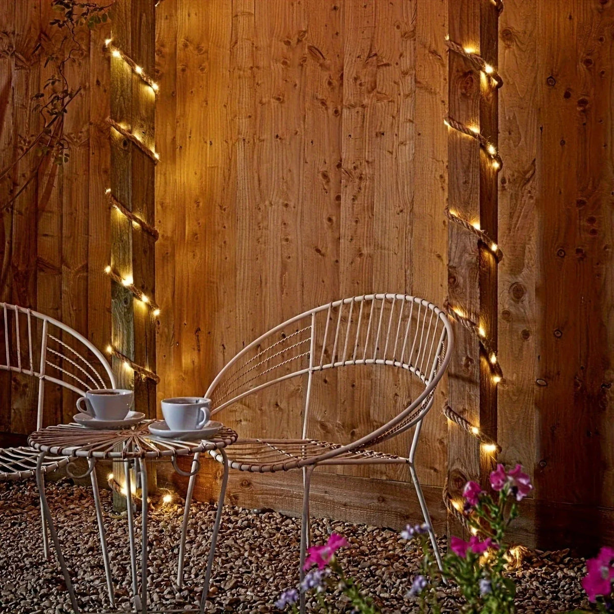 Solar Hemp Rope Garden Lighting 5 Meters with Warm LED Light | Sansoti