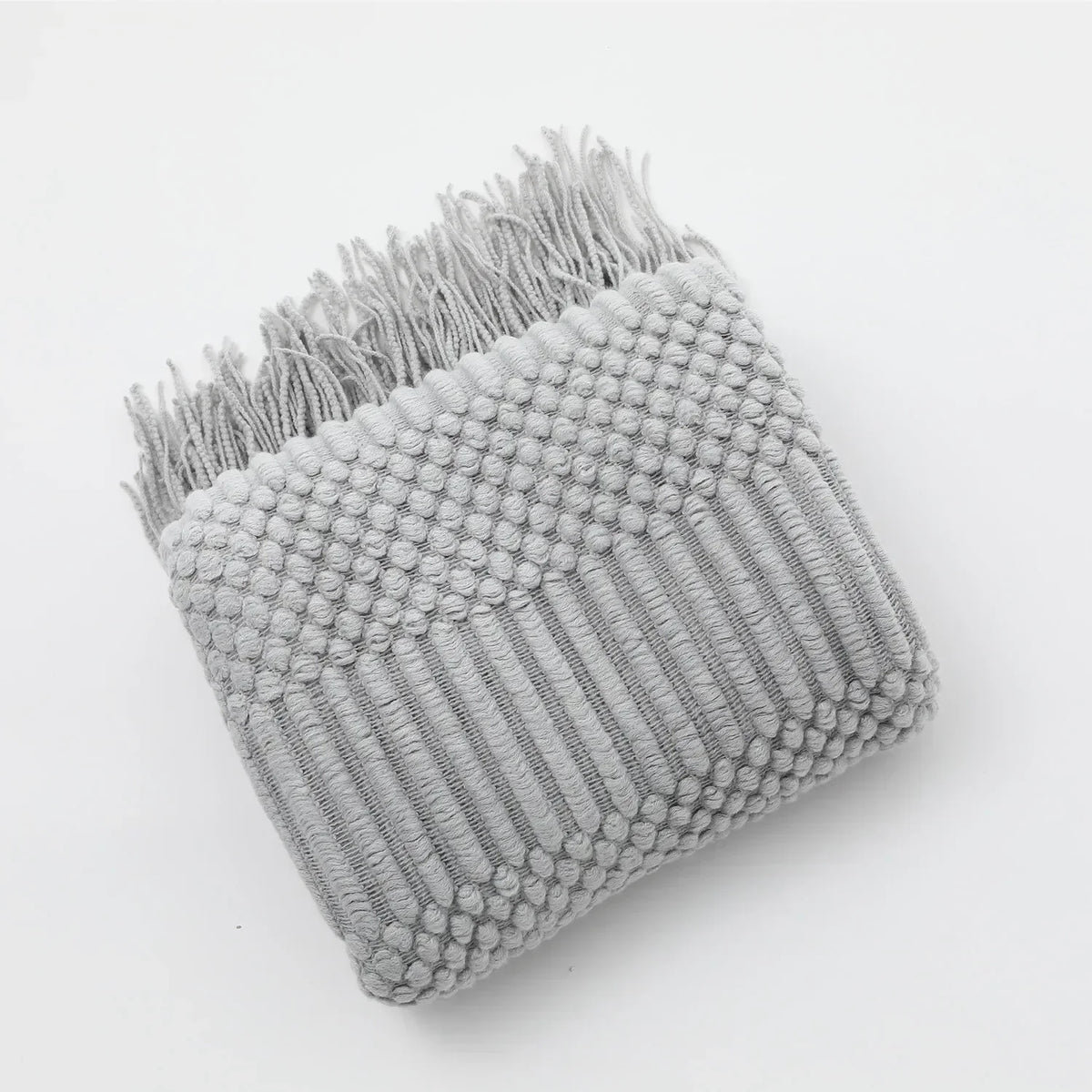 Knitted Acrylic Throw, Soft and Warm, Scandinavian Pattern, Sofa Blanket, Bedroom and Living Room Decorative Blanket | Sansoti