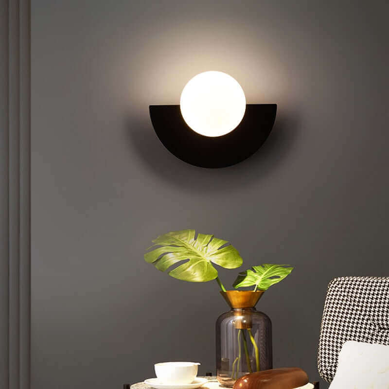 Wandleuchte – Moderne Wandbeleuchtung mit farbigem Schirm – Skandinavisches Design – Wohnzimmer Schlafzimmer Flur | Sansoti