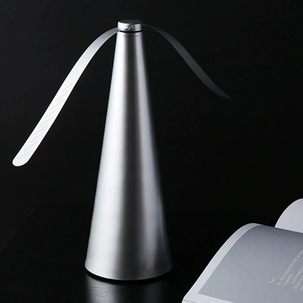 Table Fan with Holographic Wings to Repel Insects USB Battery Rechargeable for Outdoor Dining Patio | Sansoti