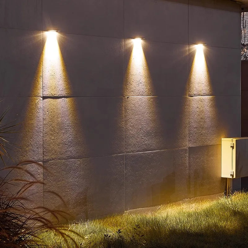 Solar Akzentbeleuchtung Set aus 2 Stück für Garten und Terrasse – Solarbetriebene Wegbeleuchtung mit Automatischem Dämmerungssensor | Sansoti