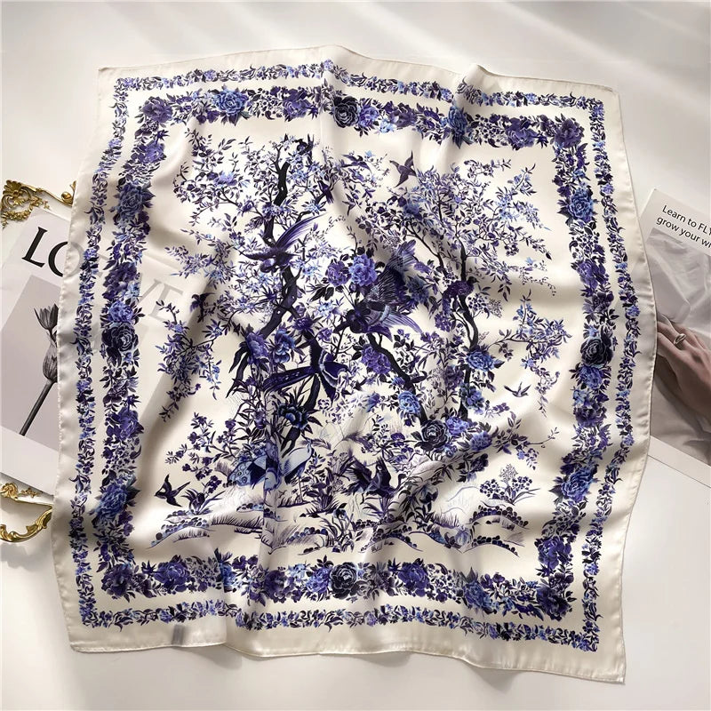 Vierkante Sjaal 70x70 cm Polyester Multifunctioneel Haarband Nekdoek Dames Vier Seizoenen Decoratief | Sansoti