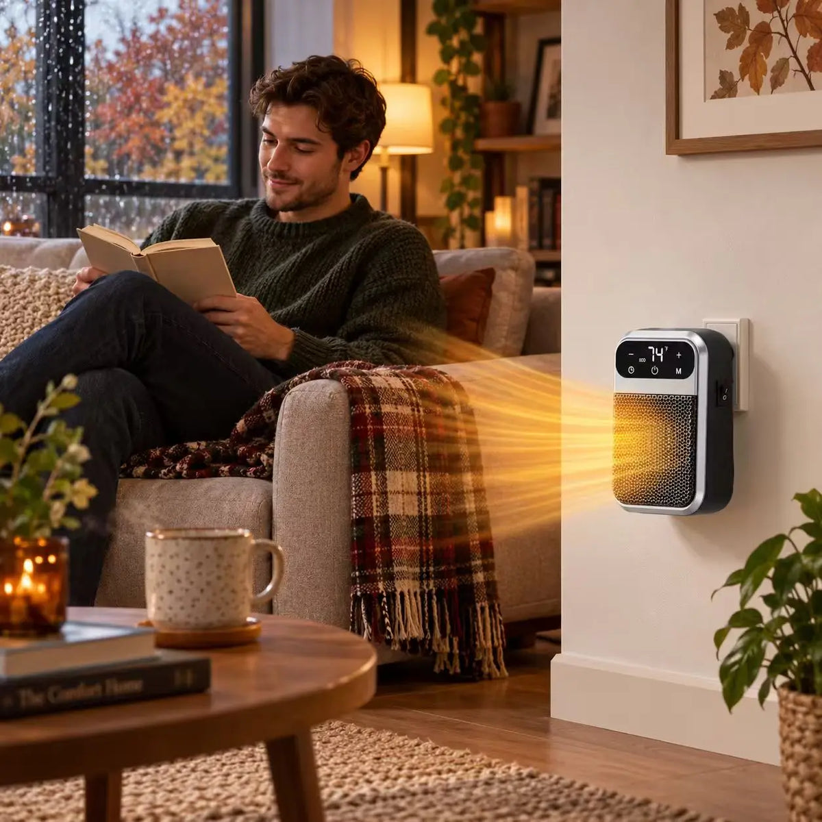 Compacte Keramische Kachel 800W met Timer & Thermostaat - Energiezuinige Badkamerverwarming voor Kleine Ruimtes | Sansoti