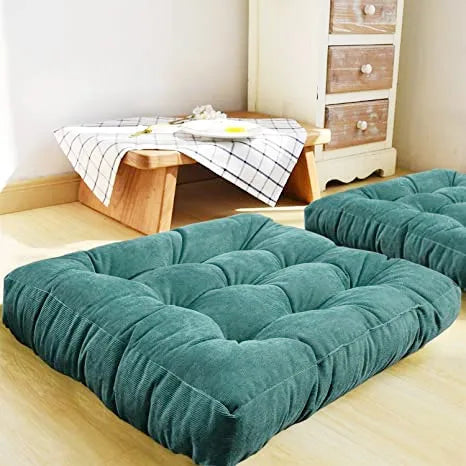 Quilted Square Seat Cushion Polyester Yoga Meditation Floor Balcony Relaxation Comfort 45cm 53cm Home | Sansoti