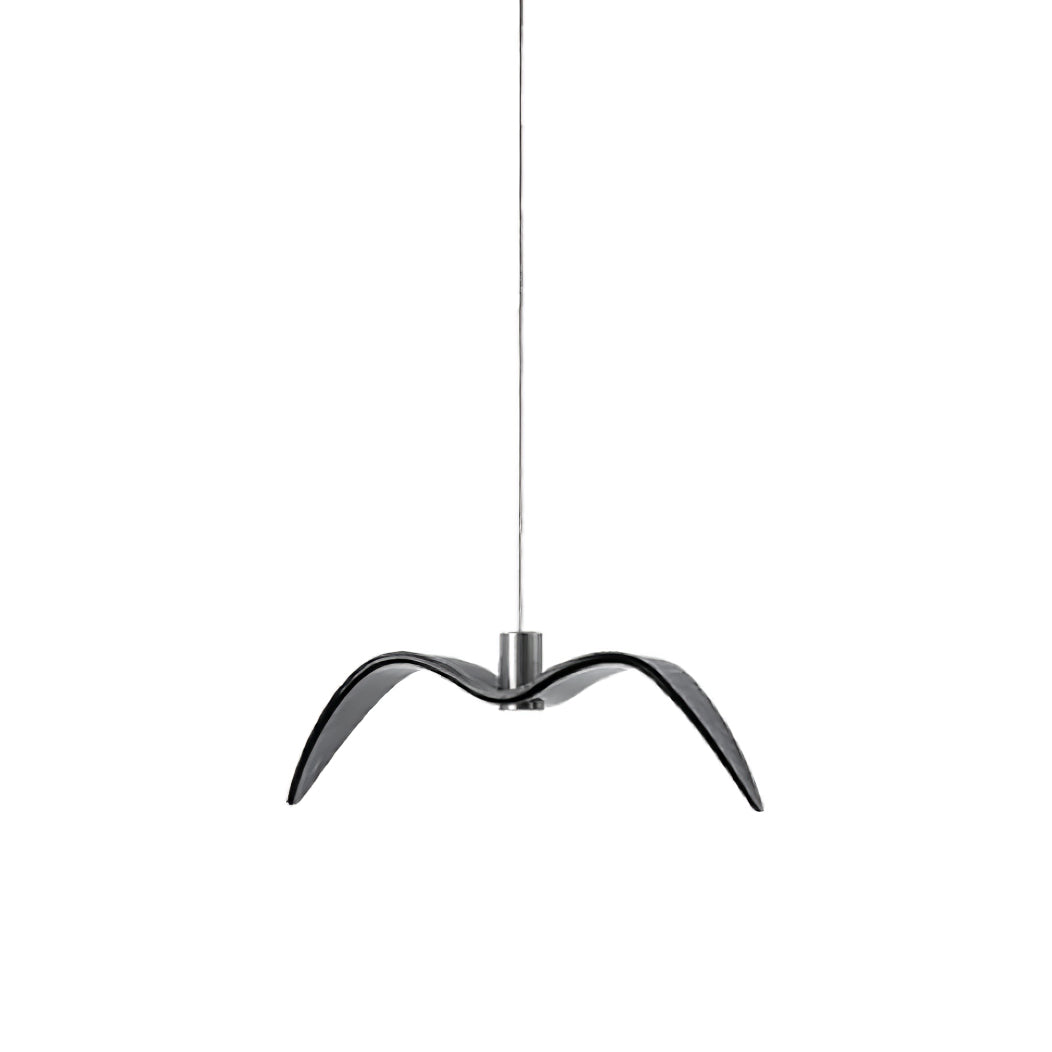 Suspension LED design oiseau résine aluminium blanc noir 3000K 4000K 6000K salon lampe pendante minimaliste organique plafonnier | Sansoti