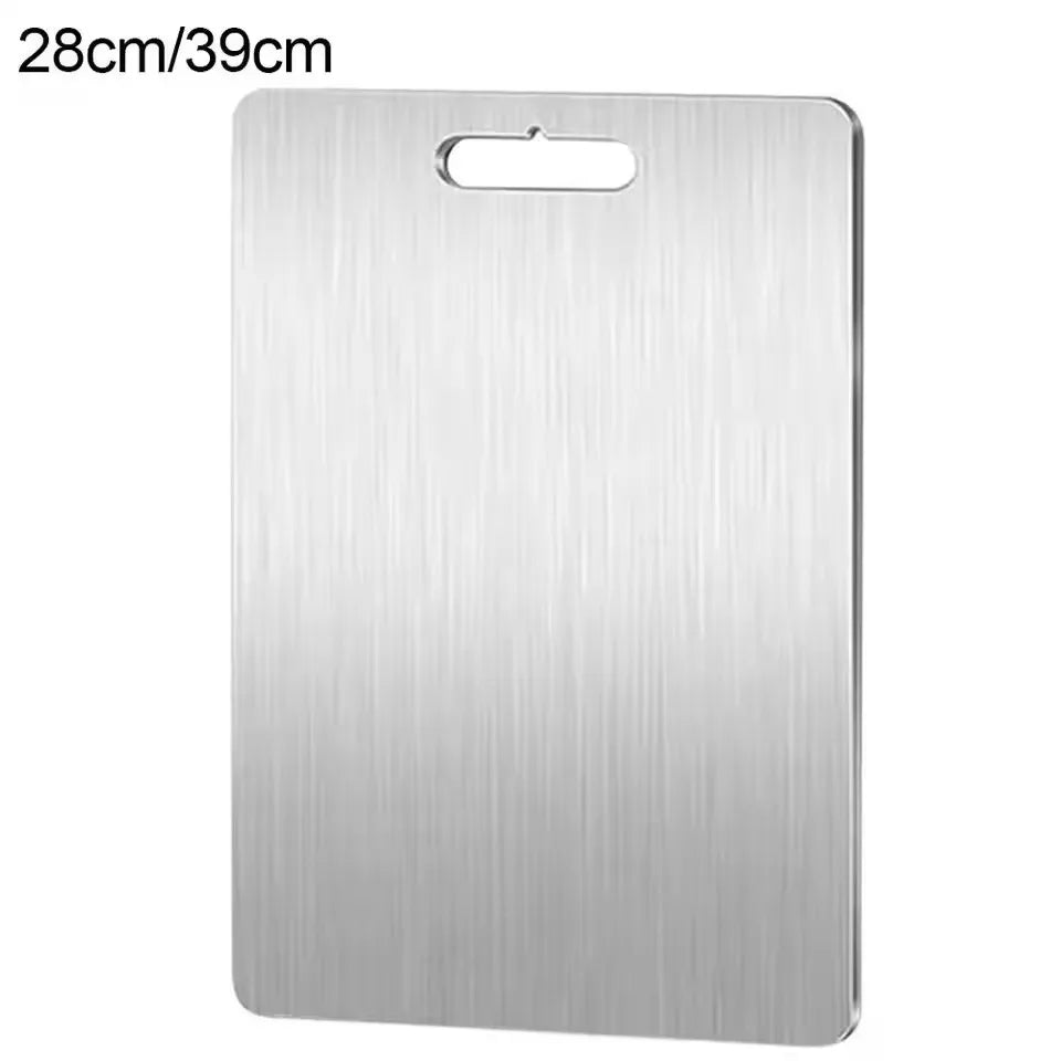 Stainless Steel Cutting Board, Double-Sided, Food-Safe 316 Steel, Hygienic, for Slicing Fruit, Meat, and Vegetables | Sansoti