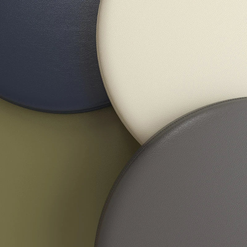 Ronde Stoelkussen Memory Foam Kunstleer Zitcomfort Eetkamerstoel Barkruk Erker Antislip Ergonomisch Duurzaam | Sansoti