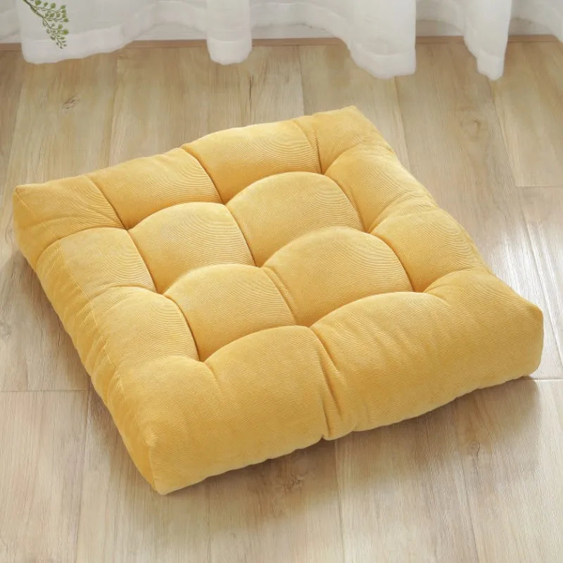 Quilted Square Seat Cushion Polyester Yoga Meditation Floor Balcony Relaxation Comfort 45cm 53cm Home | Sansoti