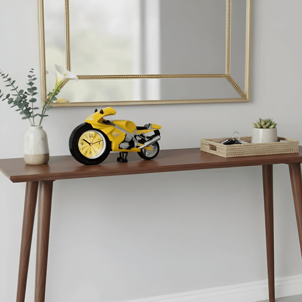 Motorcycle Alarm Clock with Large Dial Children's Clock Sport Motorcycle Design Decorative Timekeeping Tough | Sansoti