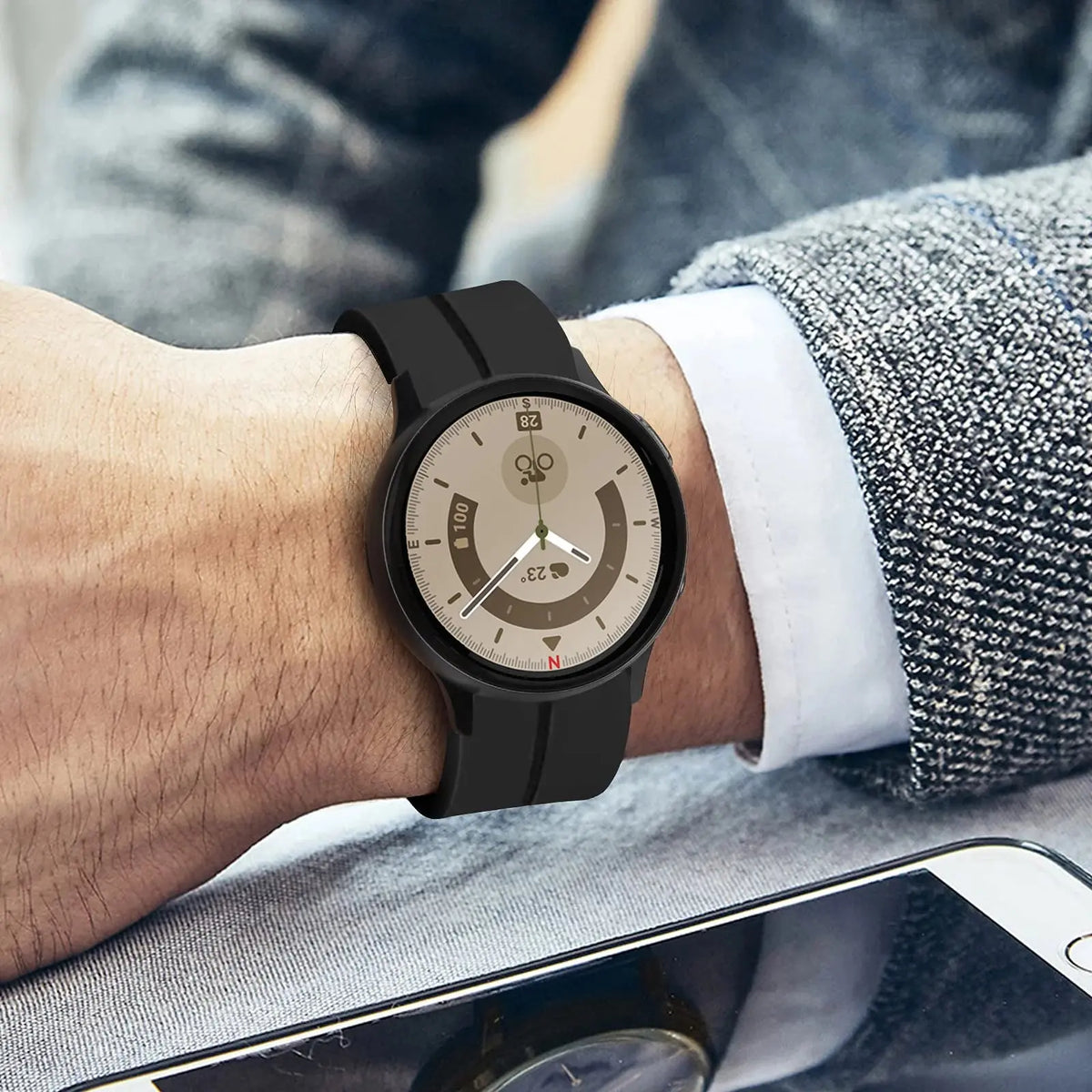 Silikonowy pasek do smartwatcha 40 mm 42 mm 44 mm 45 mm 46 mm Regulowany Wodoodporny pasek do zegarka sportowego | Sansoti