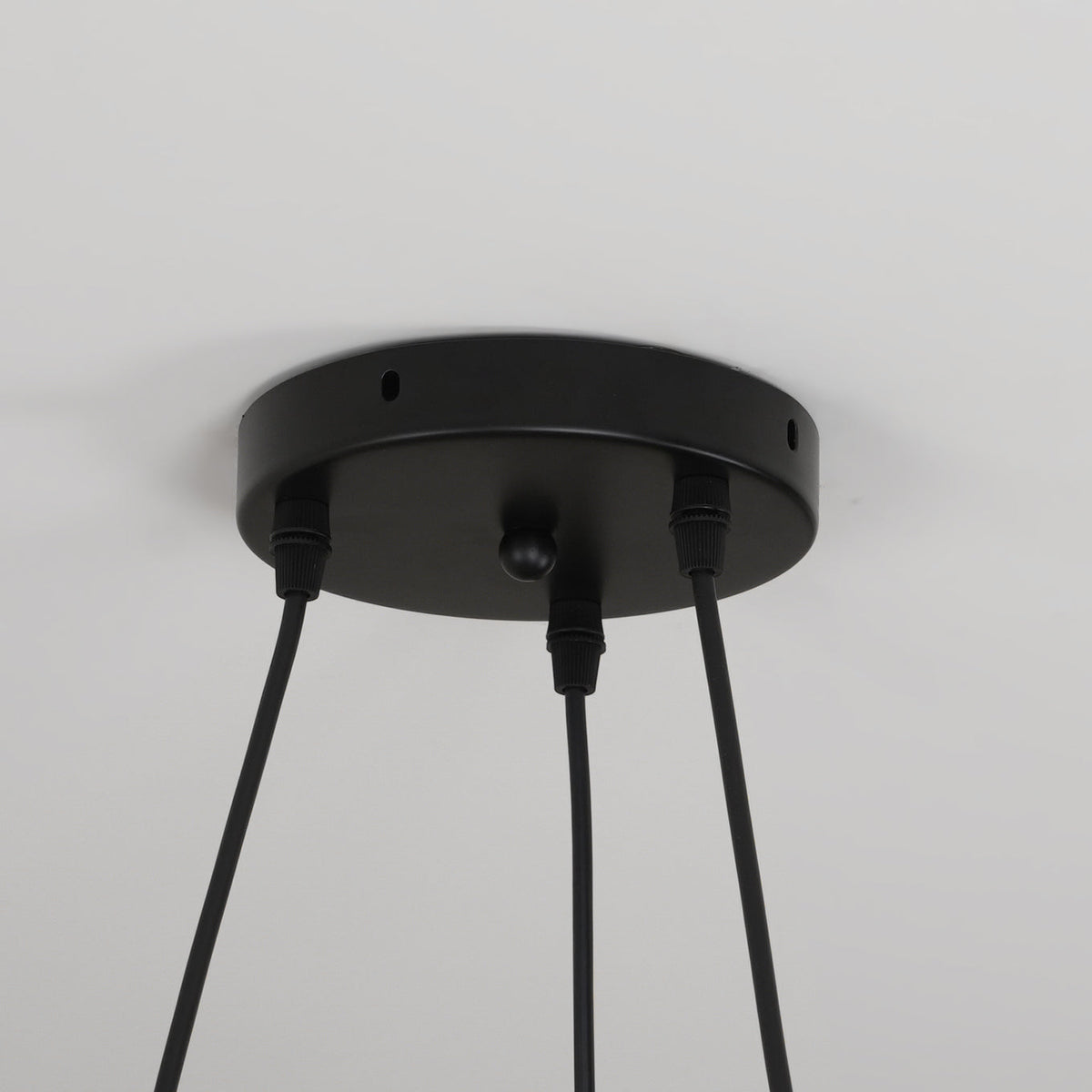Round Pendant Lamp With Birds Wooden Ring LED 65cm 72cm | Sansoti