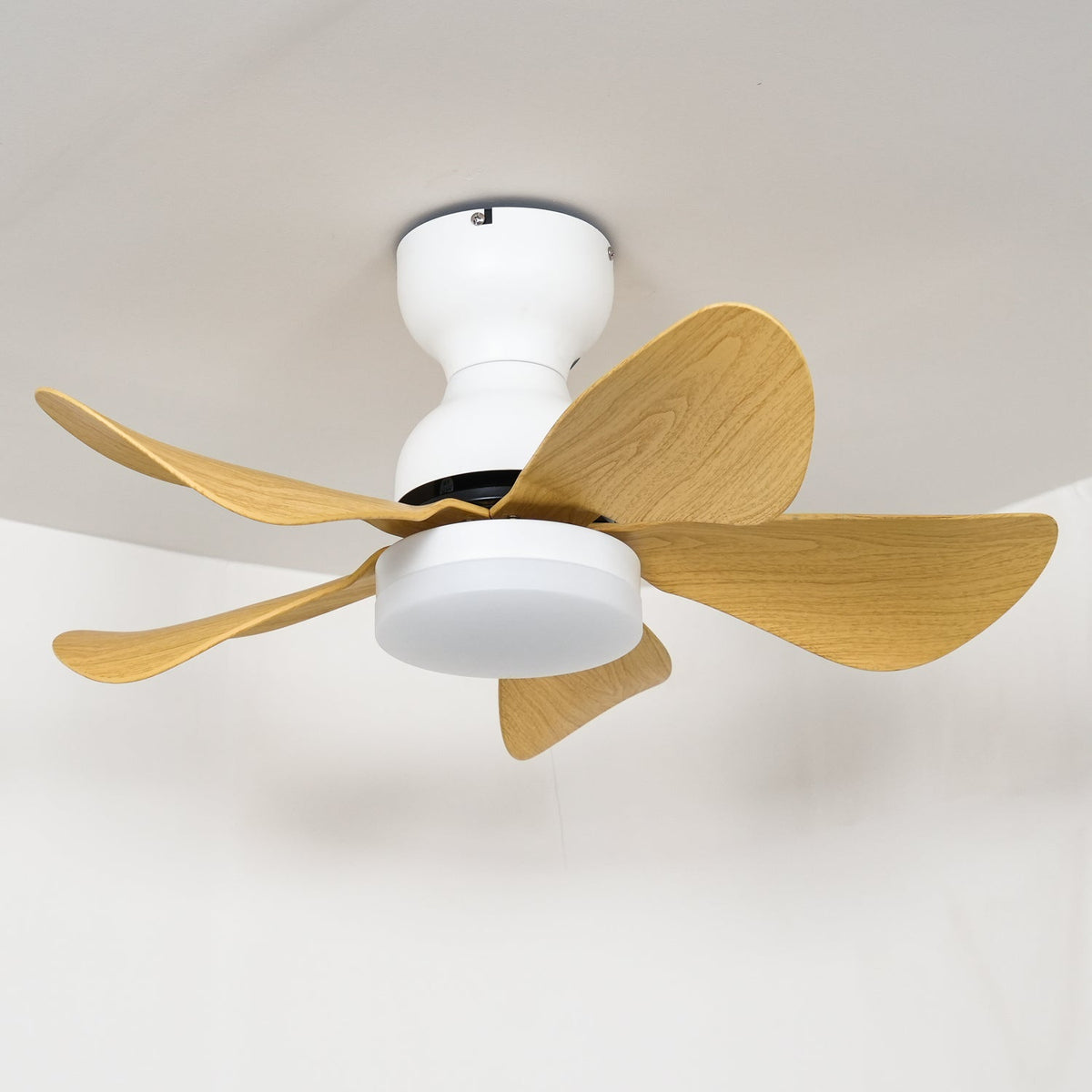Deckenventilator mit Integrierter LED-Beleuchtung Holzeffekt 74cm | Sansoti