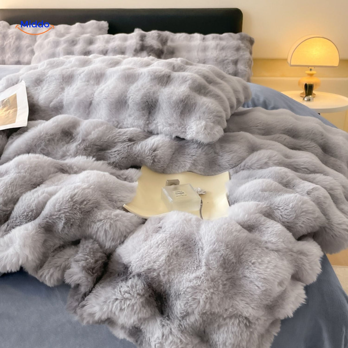 Vierdelige Pluche Dekbedset Imitatiebont Winters Beddengoed Cosy Textiel Zacht Warm Slaapkamer Comfort | Sansoti