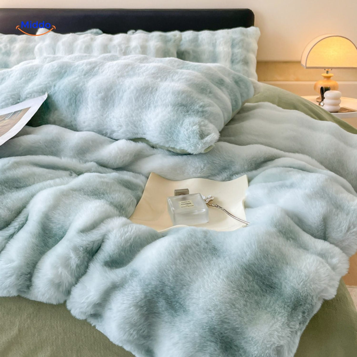 Vierdelige Pluche Dekbedset Imitatiebont Winters Beddengoed Cosy Textiel Zacht Warm Slaapkamer Comfort | Sansoti