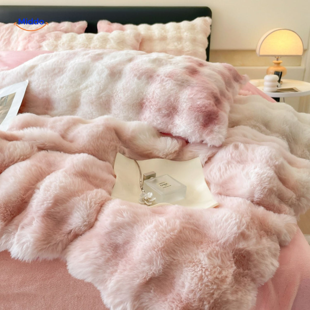 Vierdelige Pluche Dekbedset Imitatiebont Winters Beddengoed Cosy Textiel Zacht Warm Slaapkamer Comfort | Sansoti