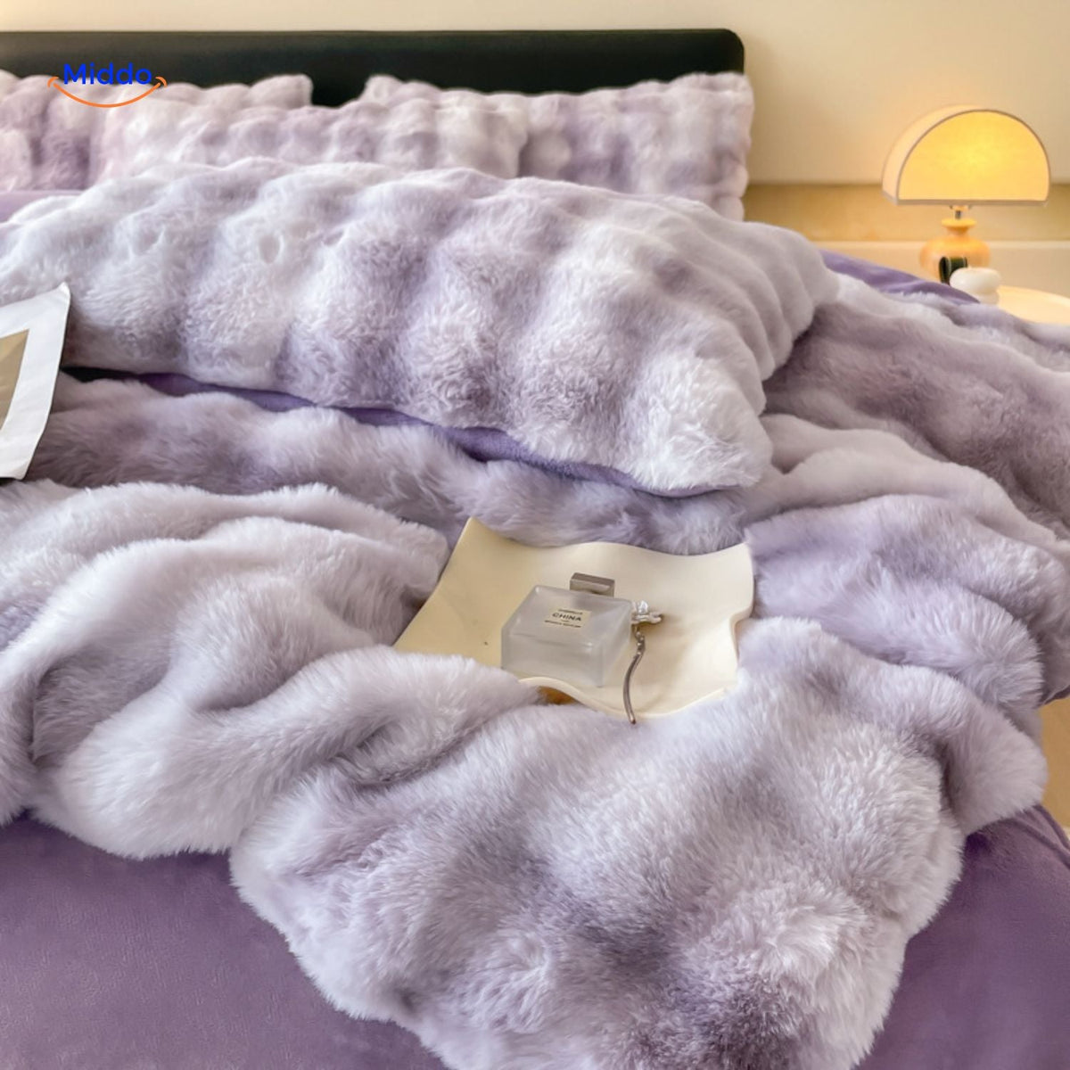 Vierdelige Pluche Dekbedset Imitatiebont Winters Beddengoed Cosy Textiel Zacht Warm Slaapkamer Comfort | Sansoti