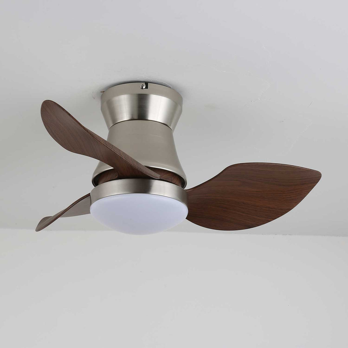 Moderner Deckenventilator mit Beleuchtung – Holz & Metall ø60×30 cm | Sansoti