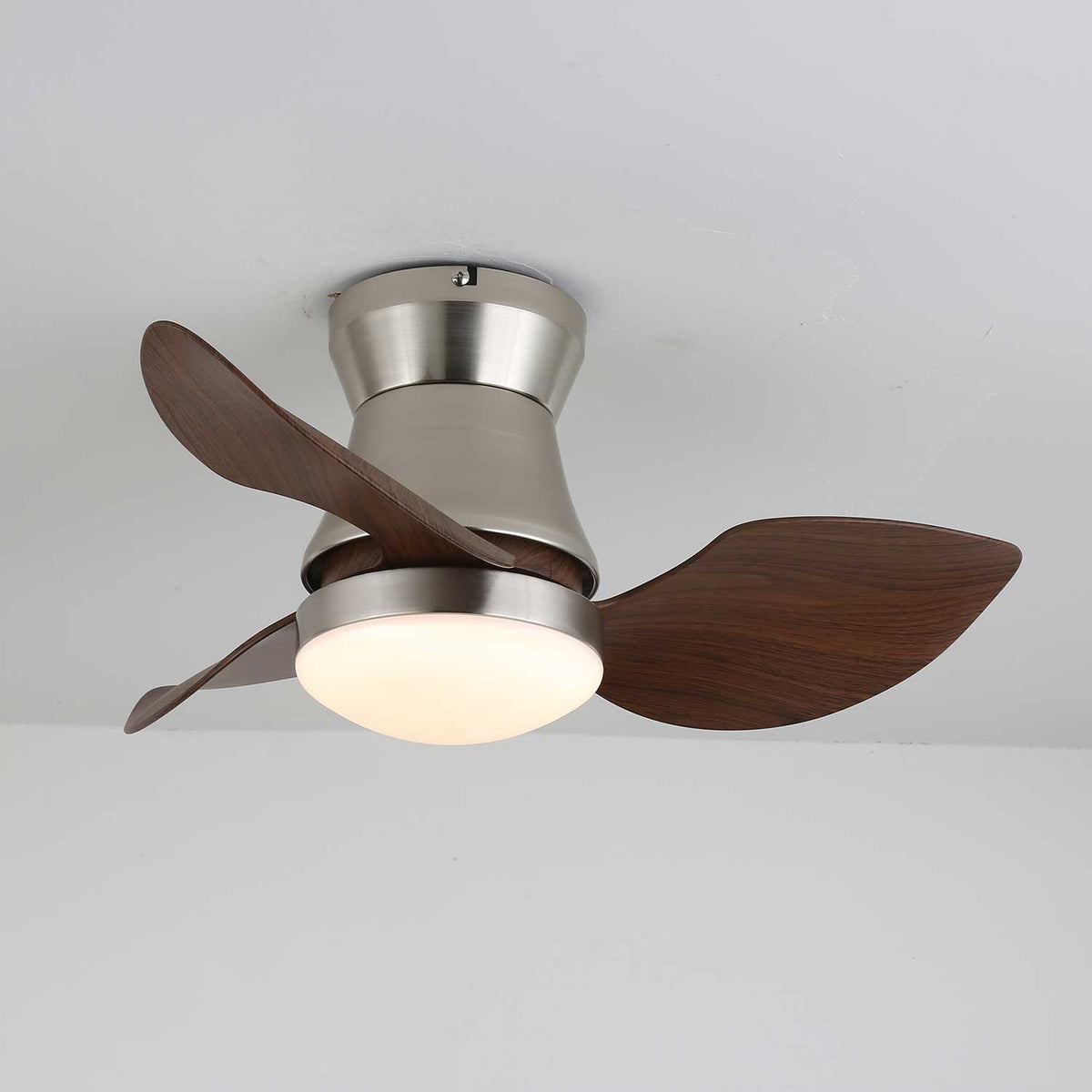 Moderner Deckenventilator mit Beleuchtung – Holz & Metall ø60×30 cm | Sansoti