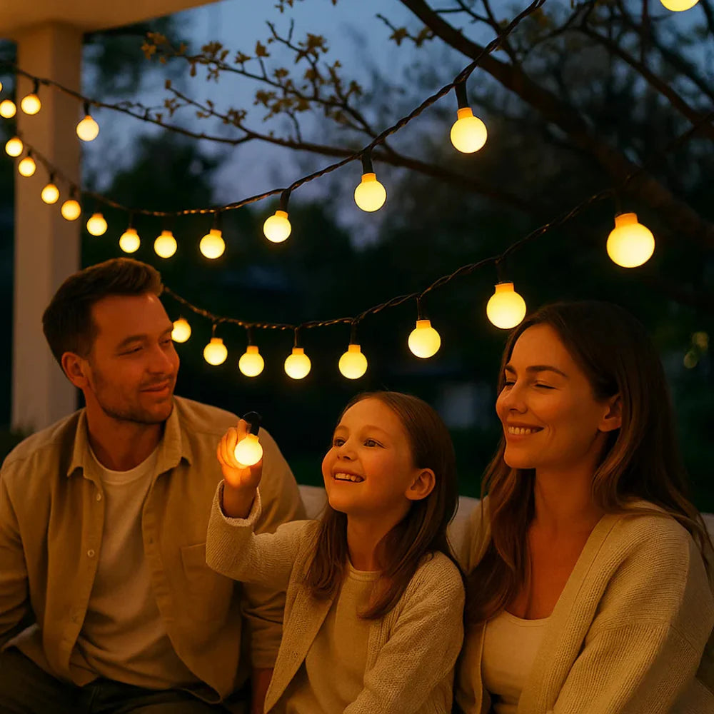 Solar LED Garden Lighting String Weatherproof Multicolor Outdoor Automatic Dusk Sensor Patio Decoration | Sansoti