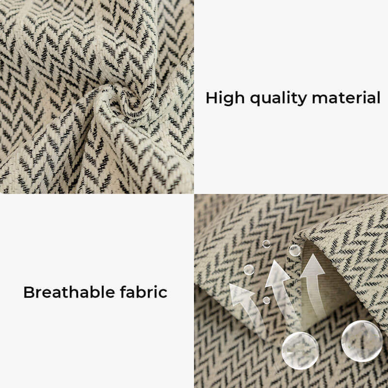 Chenille Sofa Cover Herringbone Pattern Scratch-Resistant Elastic 70-240 cm 1-Seater to King-Size Sofa Protector | Sansoti