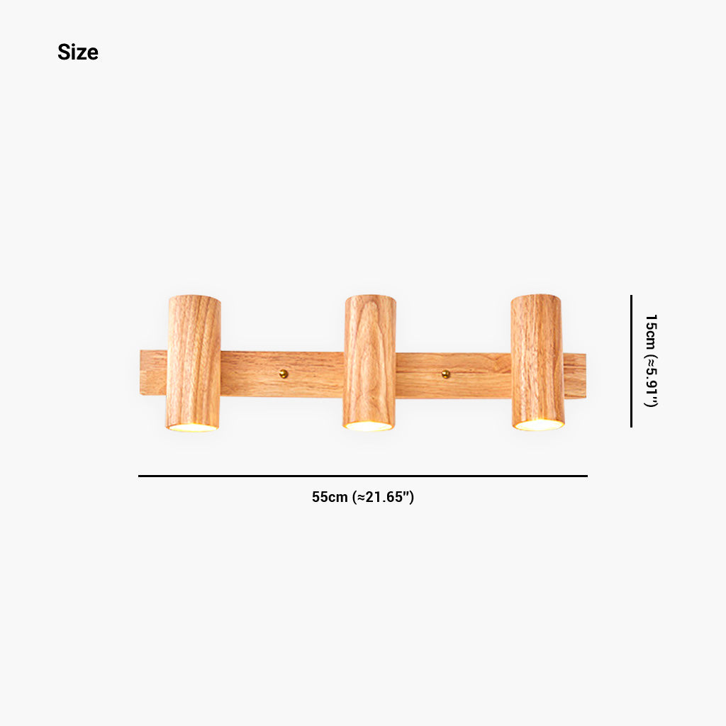 Verstelbare LED Railspot Hout Plafond Wand Verlichting Natuurlijk Design Sfeervolle Accentverlichting Woonruimtes | Sansoti
