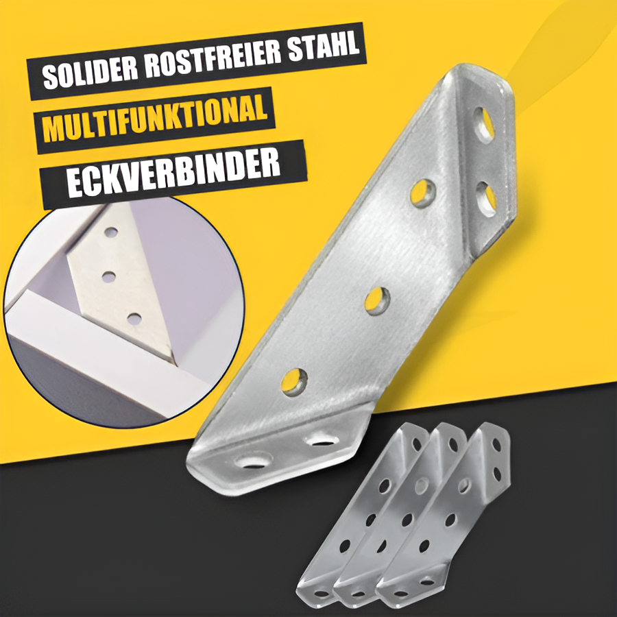 Triangular Furniture Reinforcer Set Stability Aid for Cabinets Tables Chairs Shelves 10 Pieces Stainless Steel Corner Brackets | Sansoti