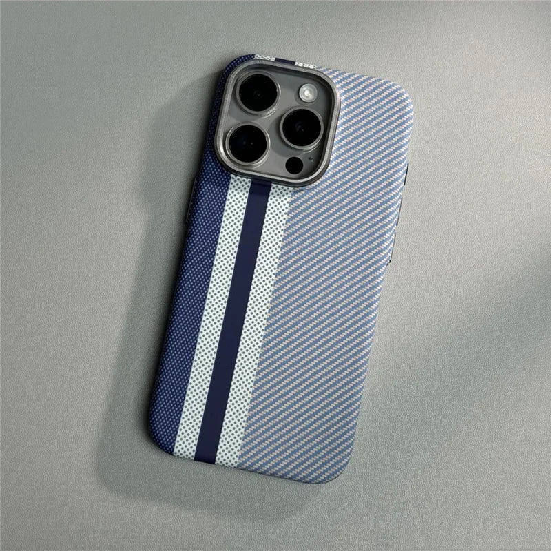 Telefonhülle mit Carbonfasertextur für iPhone 12 bis 17, stoßfestes mattes Design, Schutzhülle | Sansoti