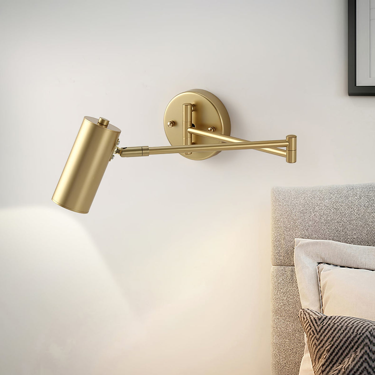 Adjustable Wall Lamp with Swivel Arm – Industrial Metal Iron – 180° Rotatable – Reading Lamp Bedroom Nightstand | Sansoti