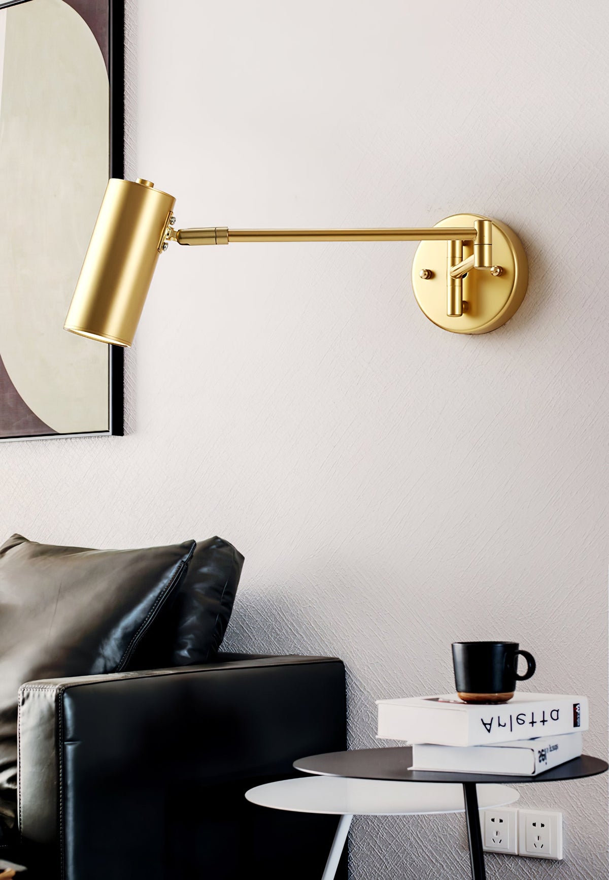 Adjustable Wall Lamp with Swivel Arm – Industrial Metal Iron – 180° Rotatable – Reading Lamp Bedroom Nightstand | Sansoti