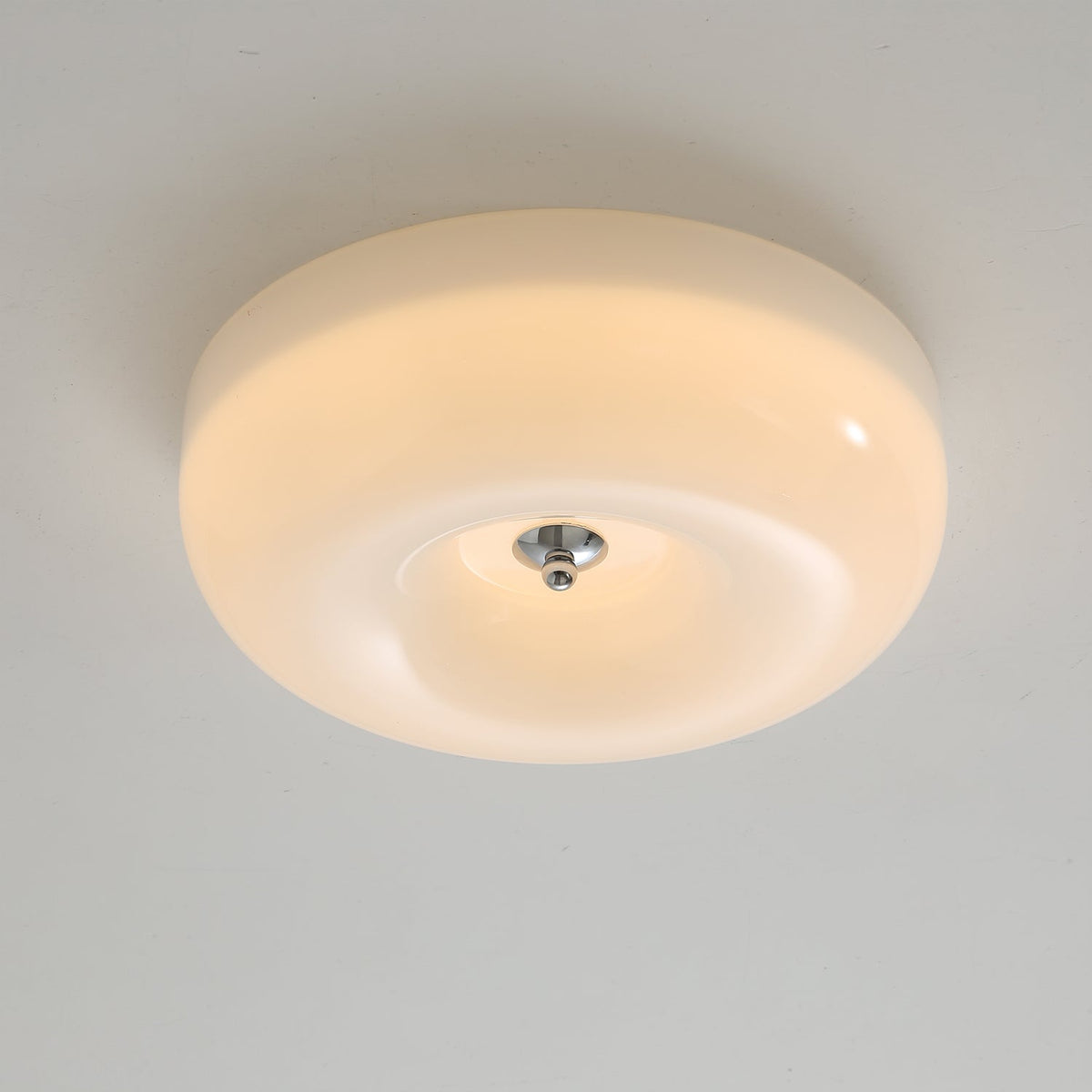 Plafonnier verre LED métal blanc salon chambre couloir plafonnier rond en verre lumière de plafond moderne | Sansoti