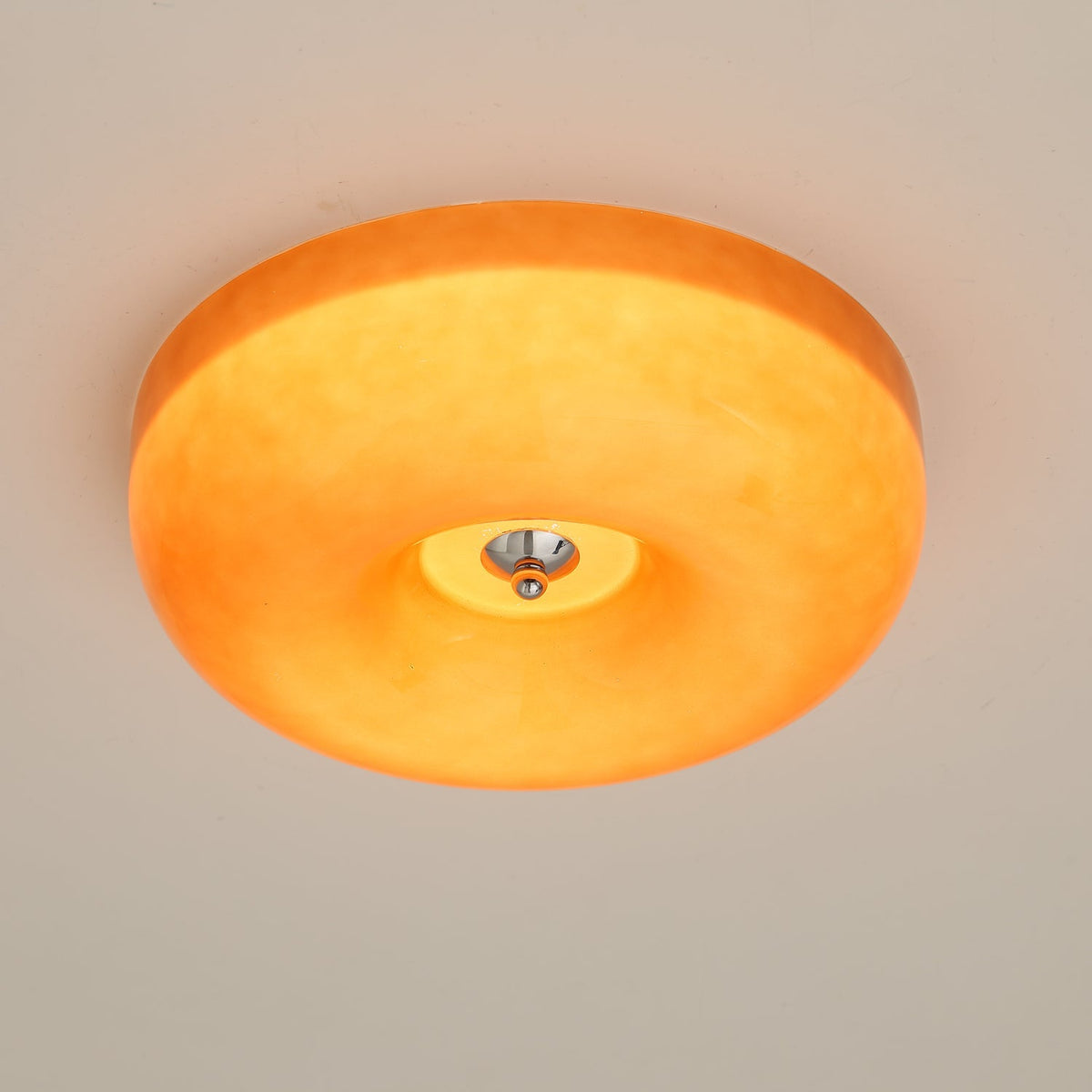 Plafonnier verre LED métal blanc salon chambre couloir plafonnier rond en verre lumière de plafond moderne | Sansoti