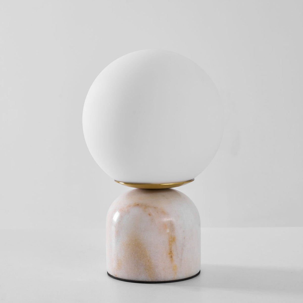 Marble Table Lamp with Glass Globe – Scandinavian Design for Atmospheric Accent Lighting | Sansoti